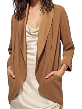Aritzia WILFRED Chevalier Satin Crepe Tuxedo Blazer